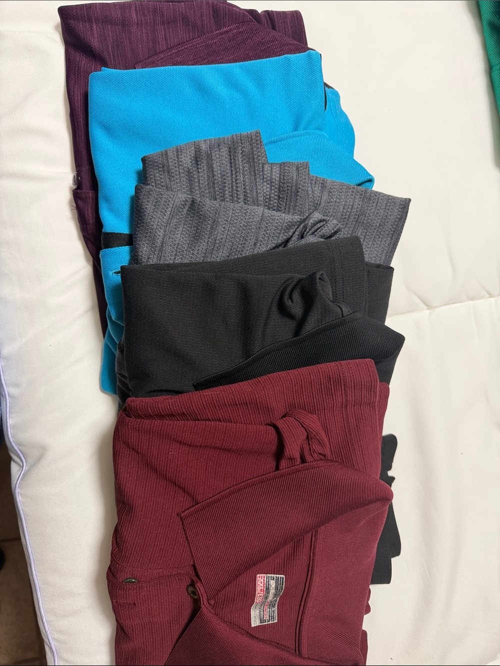 Kids Ribbed Lounge Bottoms - Burgundy, Black, Gray, Blue